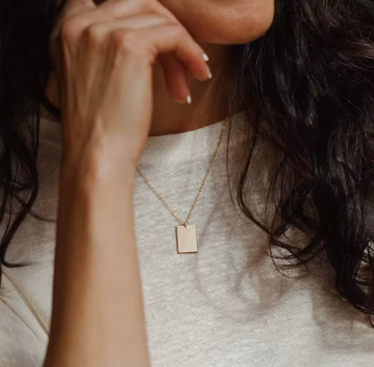 Blank Slate necklace- Gold and silver