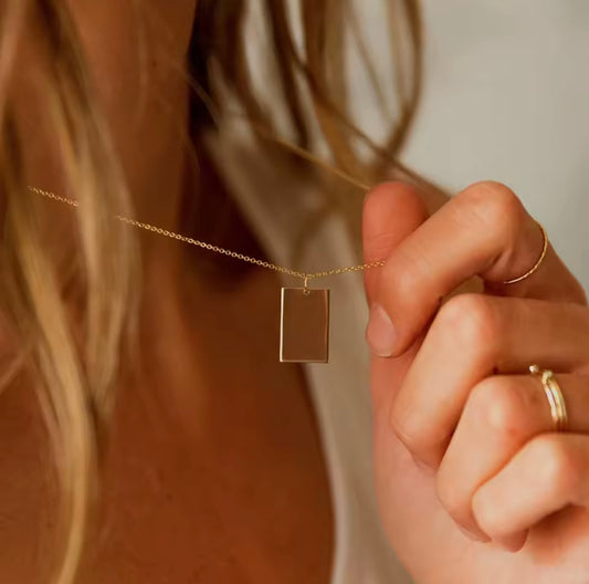 Blank Slate necklace- Gold and silver